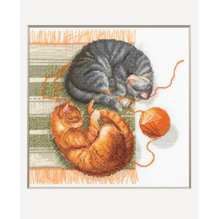 Kreuzstich-Set Aine A1035 Katzen und Fäden