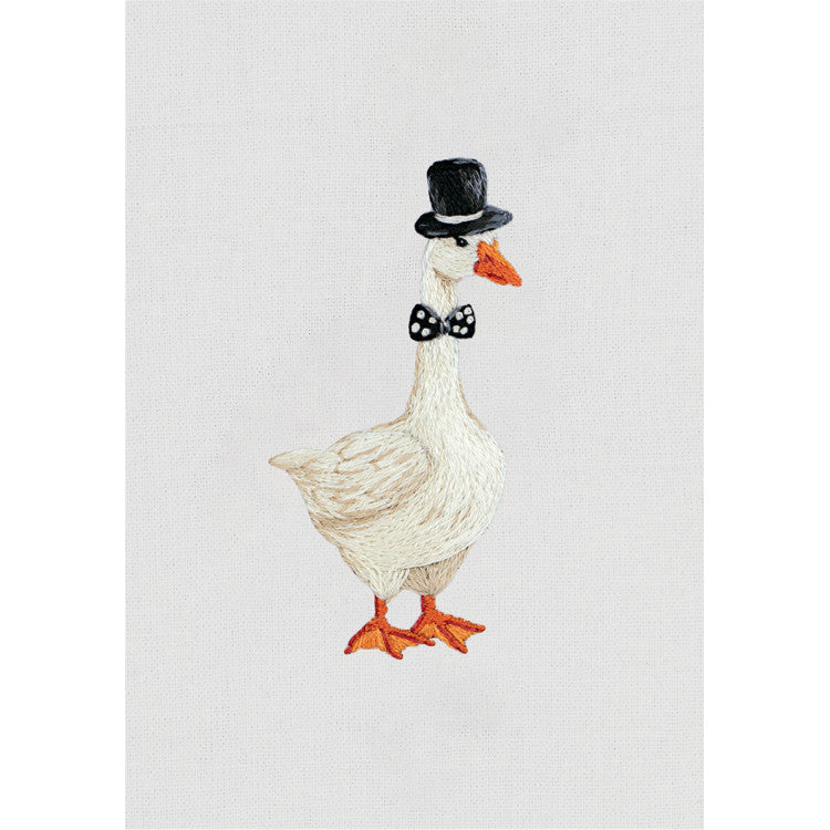Kit de bordado tradicional PANNA “Ganso con sombrero de copa” PJK-2317
