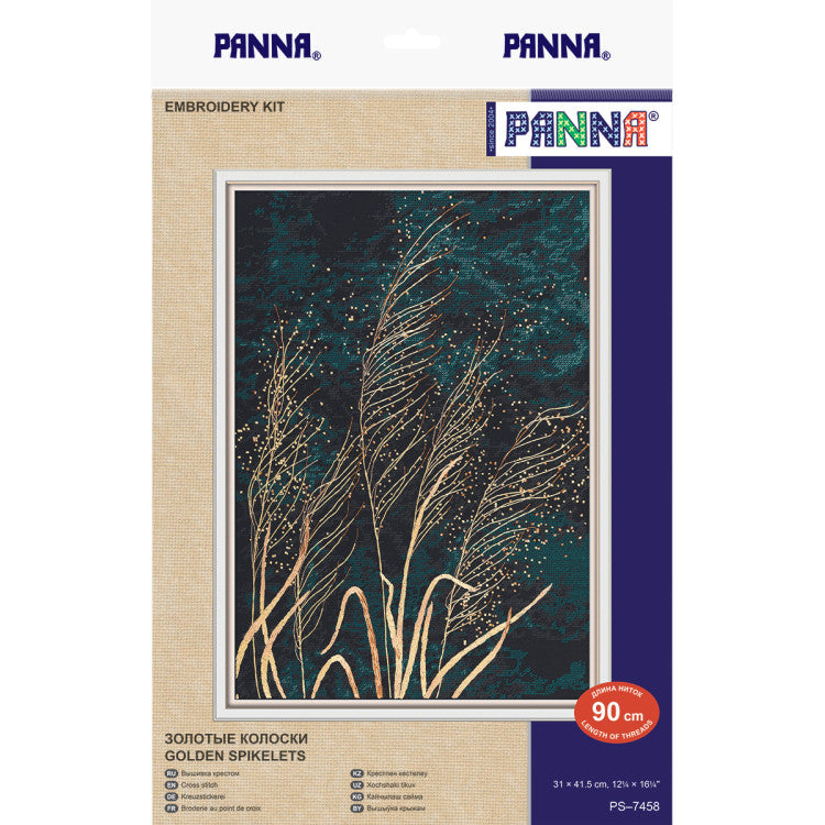 Kit de punto de cruz PANNA “Espigas doradas” PPS-7458