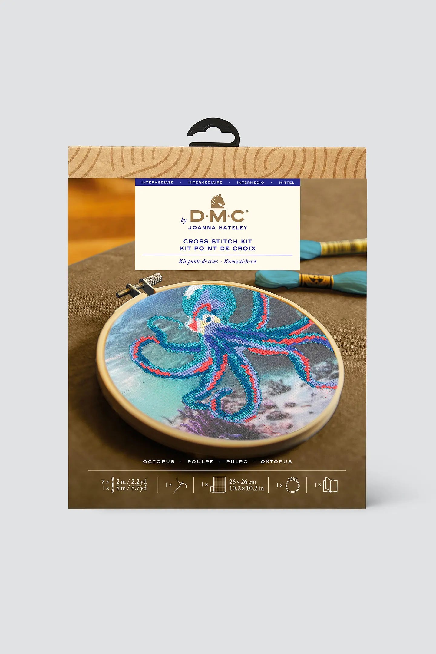 Kit de punto de cruz DMC Pulpo - Joanna Hateley