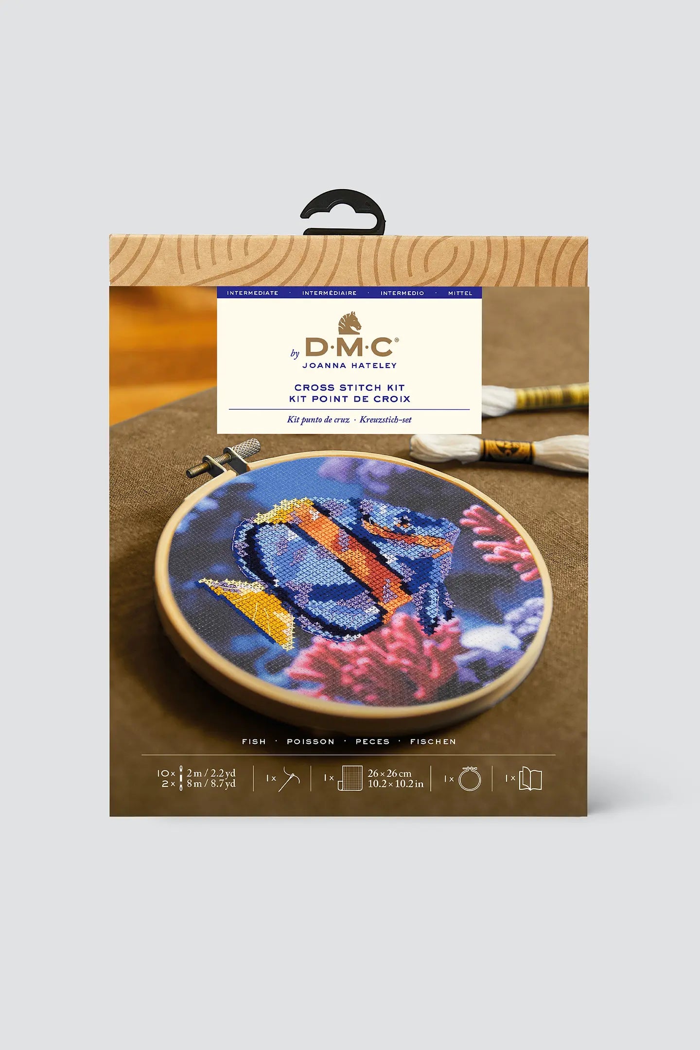 Kit de punto de cruz DMC Pez Tropical - Joanna Hateley