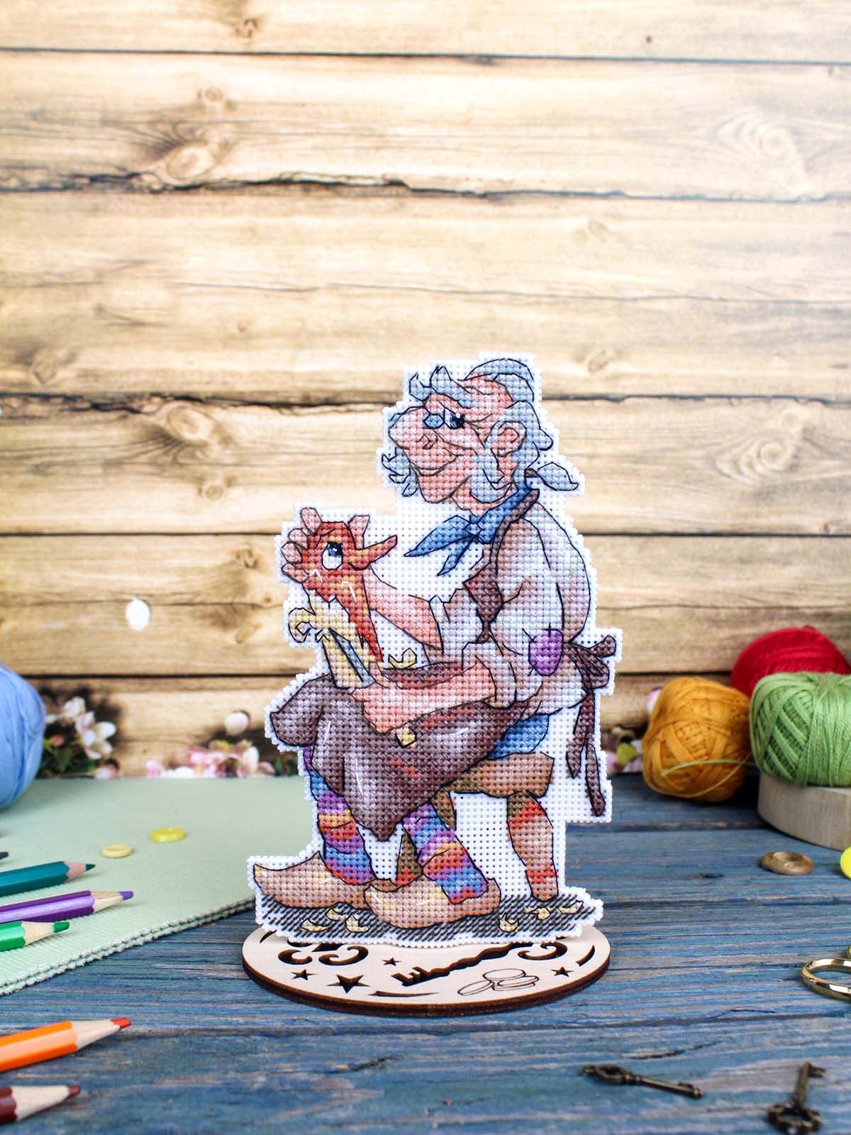 Kit de punto de cruz Papa Carlo SR-1177 de MP Studia - Tela plástico 14 ct