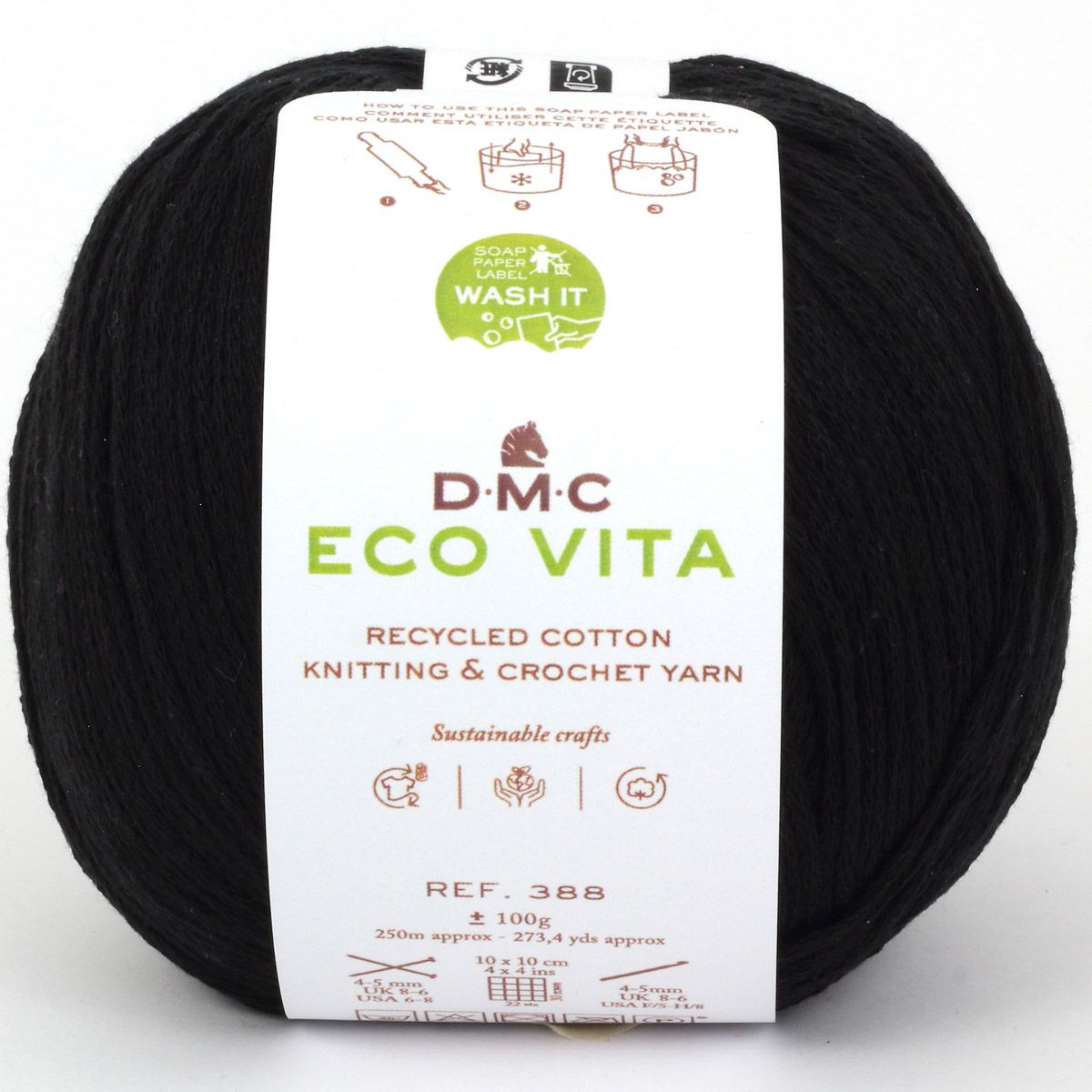 DMC Eco Vita Recycled Cotton Yarn. Wide Variety of Colors Inspired by Nature