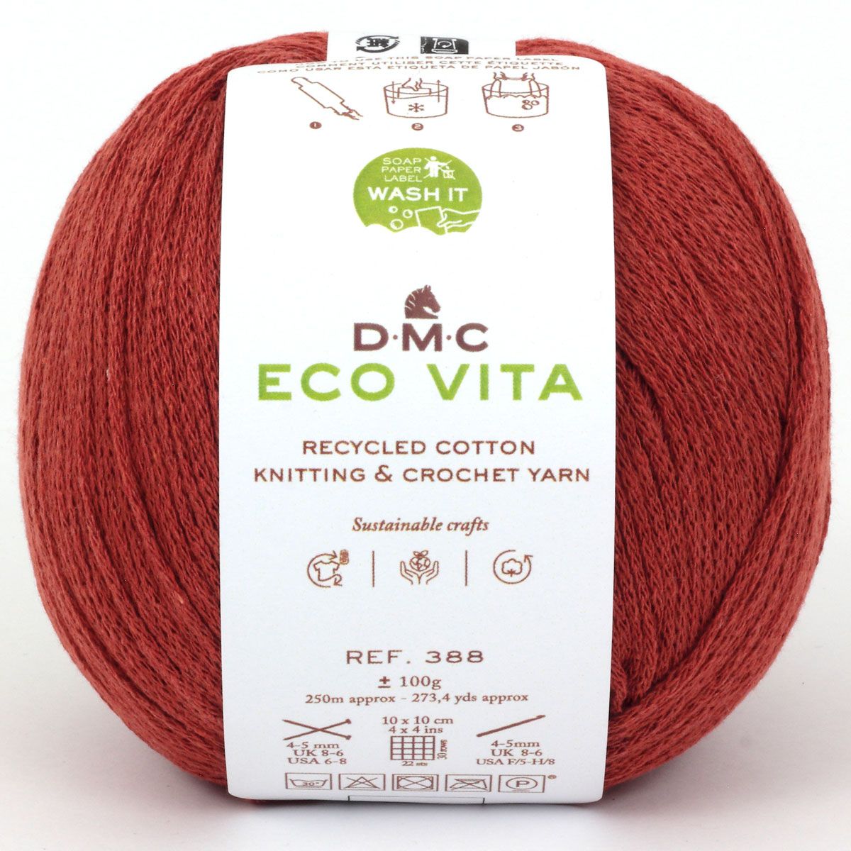 DMC Eco Vita Recycled Cotton Yarn. Wide Variety of Colors Inspired by Nature