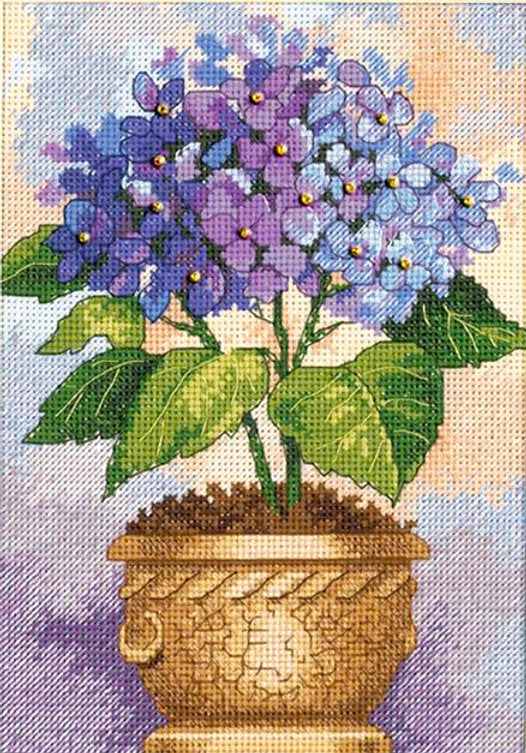 Hortensie – 06959 Maße – Kreuzstichset