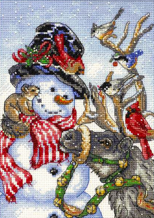 Snowman and Reindeer - 08824 Dimensions - Cross Stitch Kit