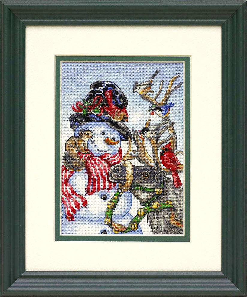 Snowman and Reindeer - 08824 Dimensions - Cross Stitch Kit