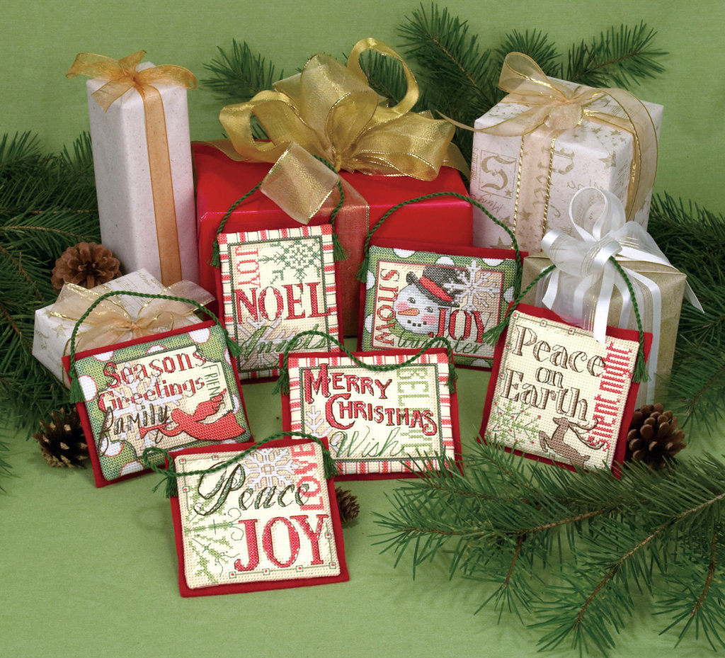Christmas Sayings Ornaments - 08827 Dimensions - Cross Stitch Kit