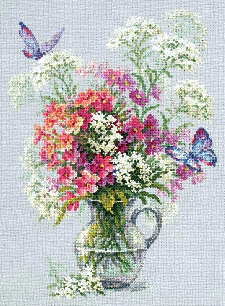 100-081 Phlox und Schafgarbe. Magic Needle Kreuzstichset