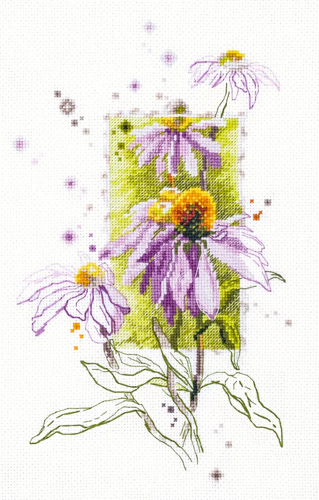 100-101 Echinacea. Magic Needle Kreuzstichset
