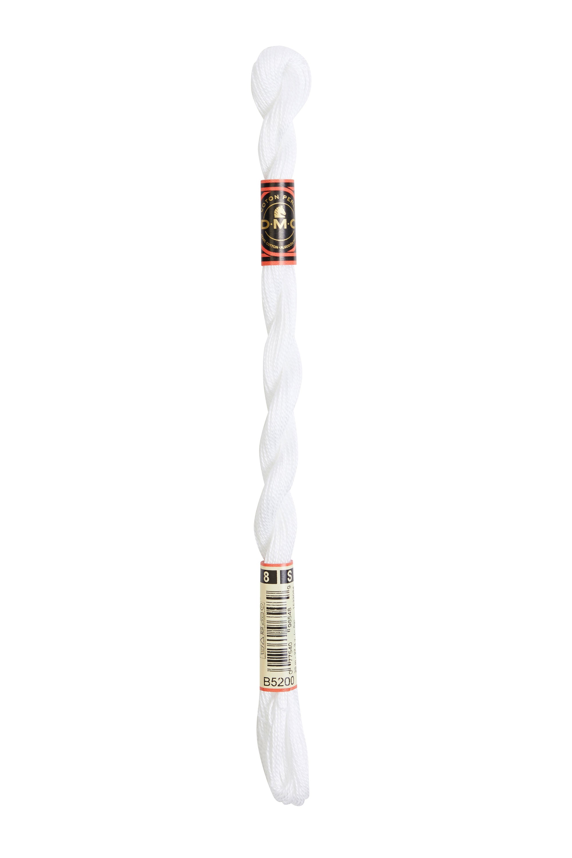 B5200 Strang PERLÉ SMALL DMC COTTON, Stärke: 8, 25 m, für Hardanger-Stickerei