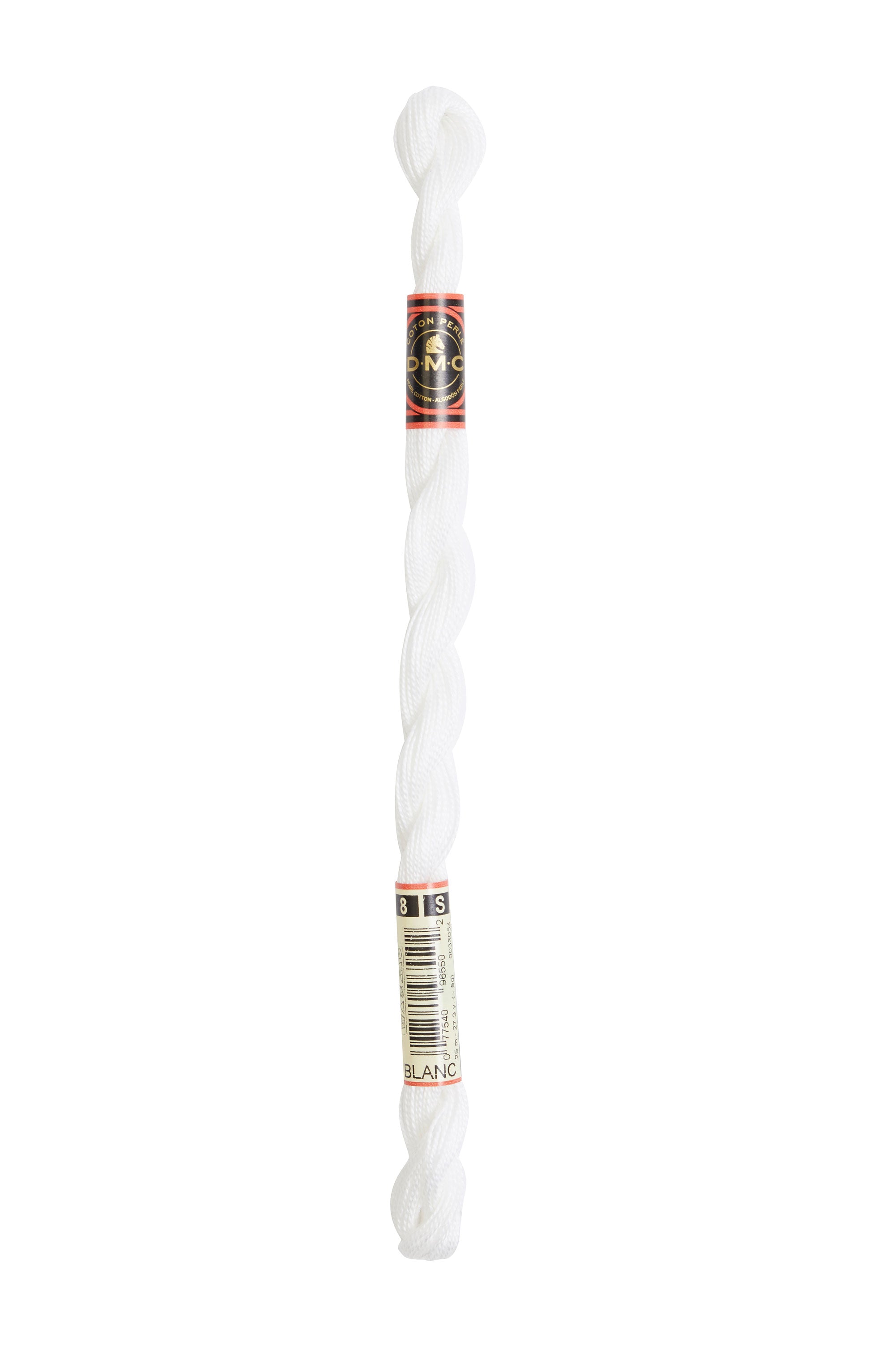 BLANC-Strang PERLÉ SMALL DMC COTTON, Stärke: 8 x 25 m, für Hardanger-Stickerei