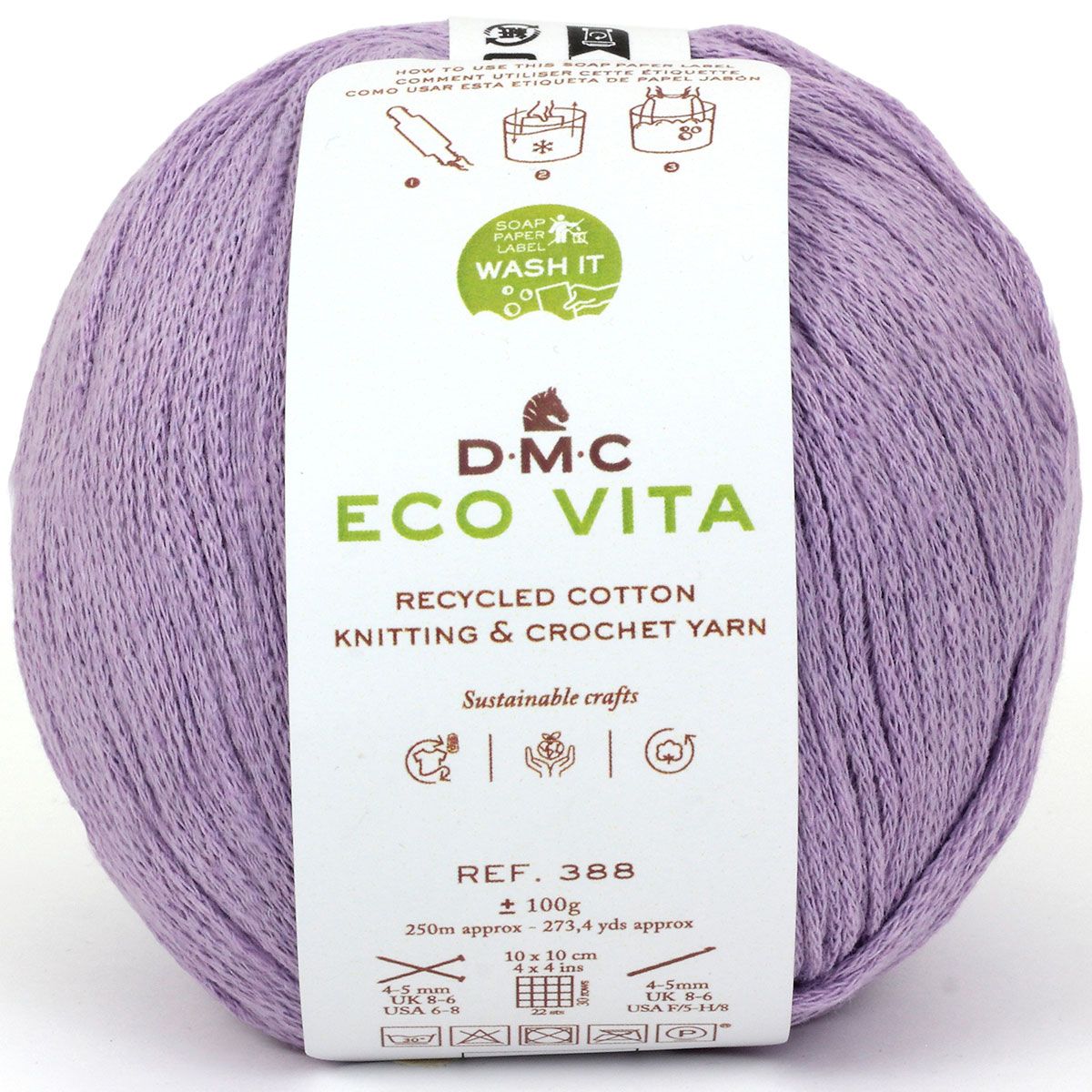 DMC Eco Vita Recycled Cotton Yarn. Wide Variety of Colors Inspired by Nature