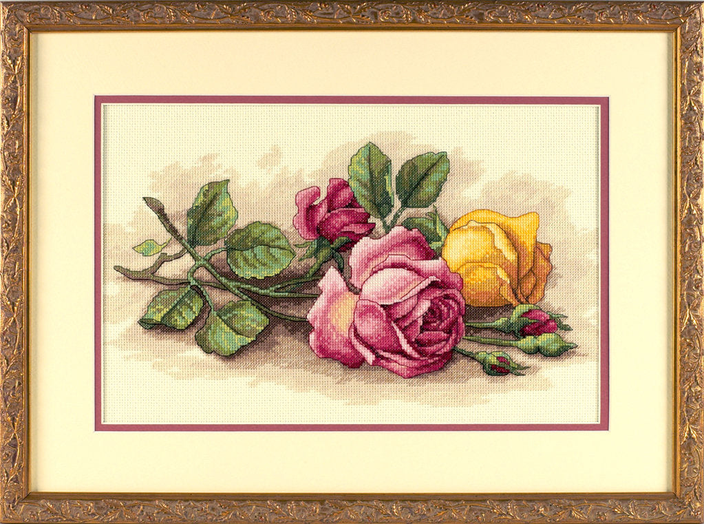 Rosenstecklinge – 13720 Maße – Kreuzstichset
