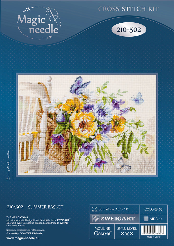 Magic Needle Cross Stitch Kit - Summer Basket, 210-502