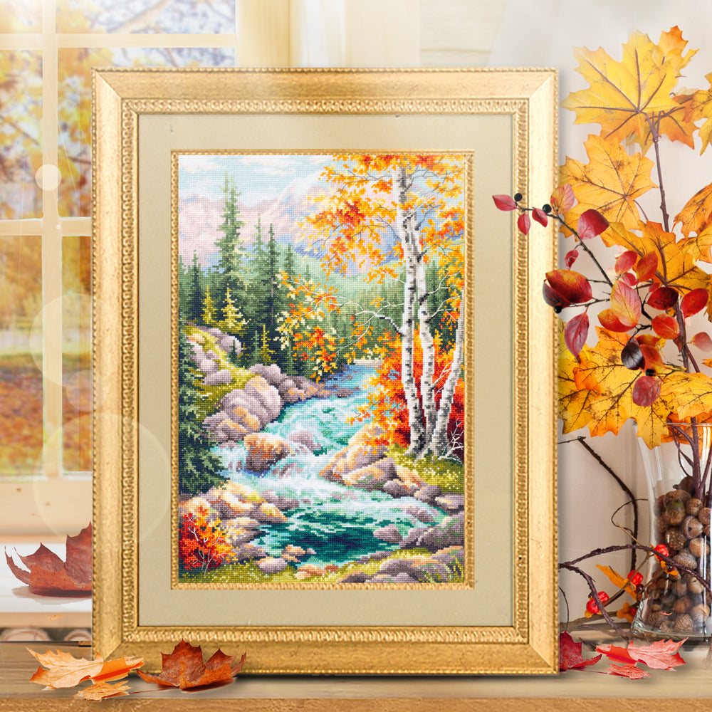 Magic Needle Cross Stitch Kit - Mountain Stream, 250-330