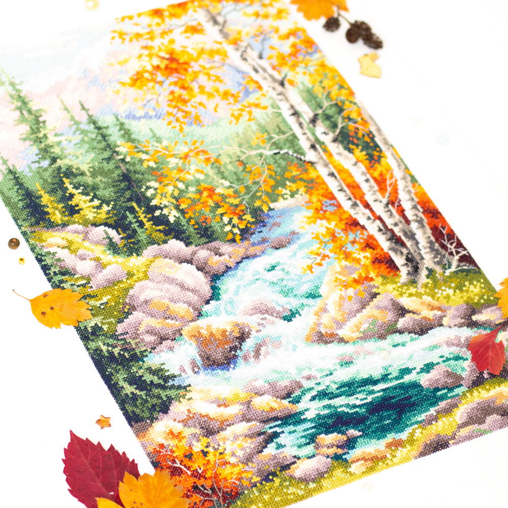 Magic Needle Cross Stitch Kit - Mountain Stream, 250-330