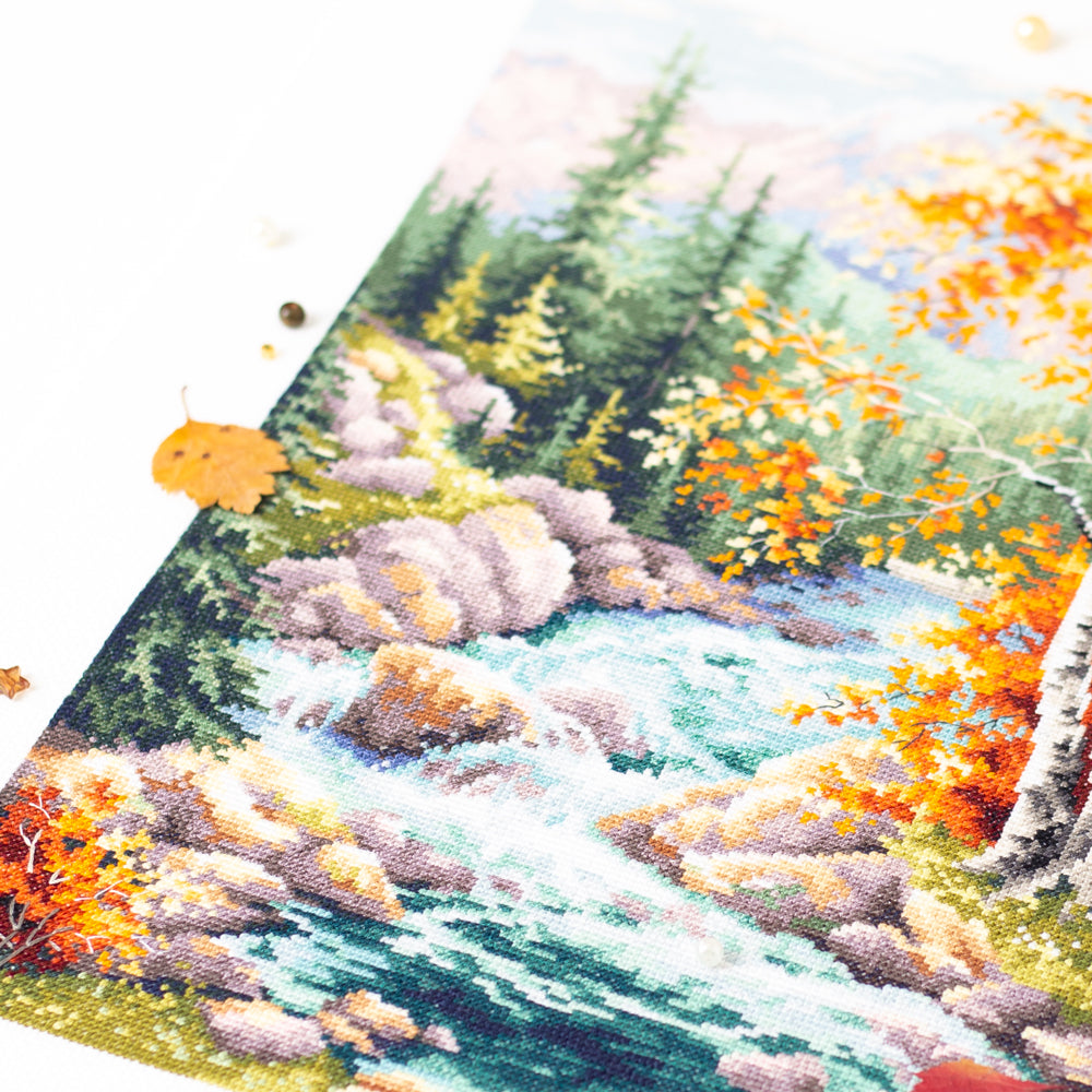 Magic Needle Cross Stitch Kit - Mountain Stream, 250-330