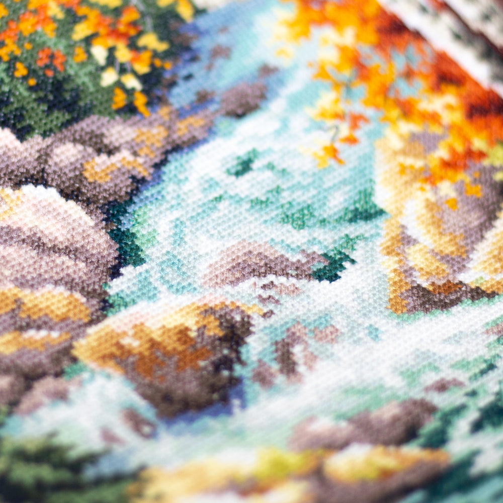 Magic Needle Cross Stitch Kit - Mountain Stream, 250-330