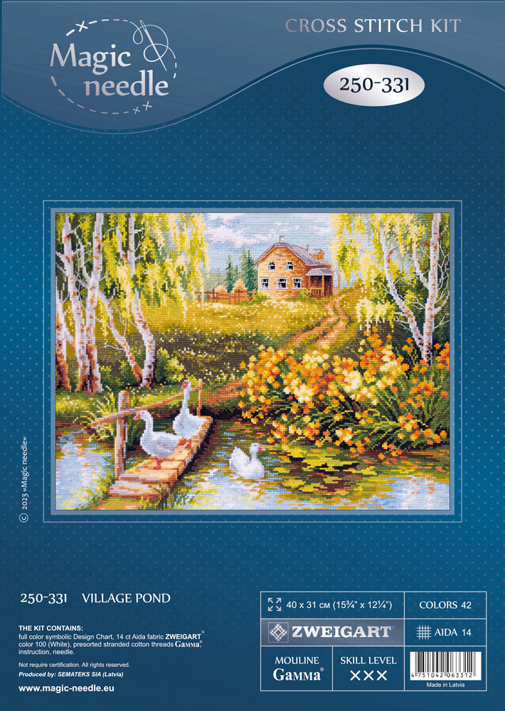 Magic Needle Cross Stitch Kit - La Charca del Pueblo, 250-331