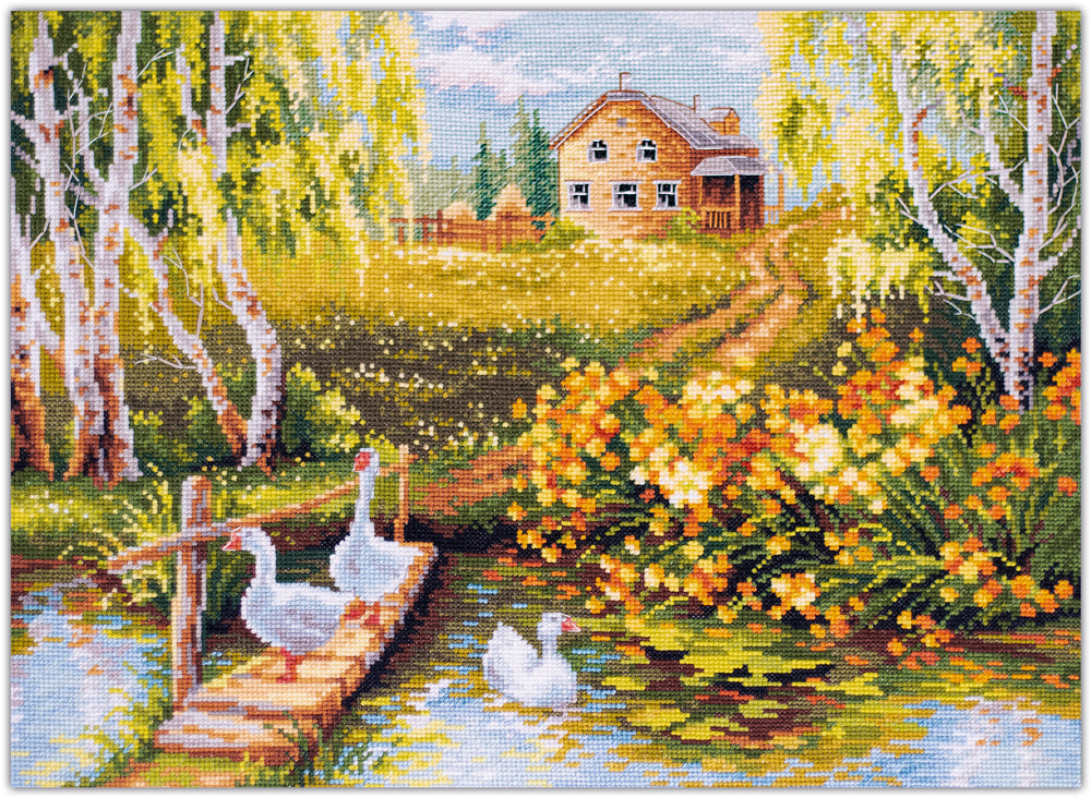 Magic Needle Cross Stitch Kit - La Charca del Pueblo, 250-331