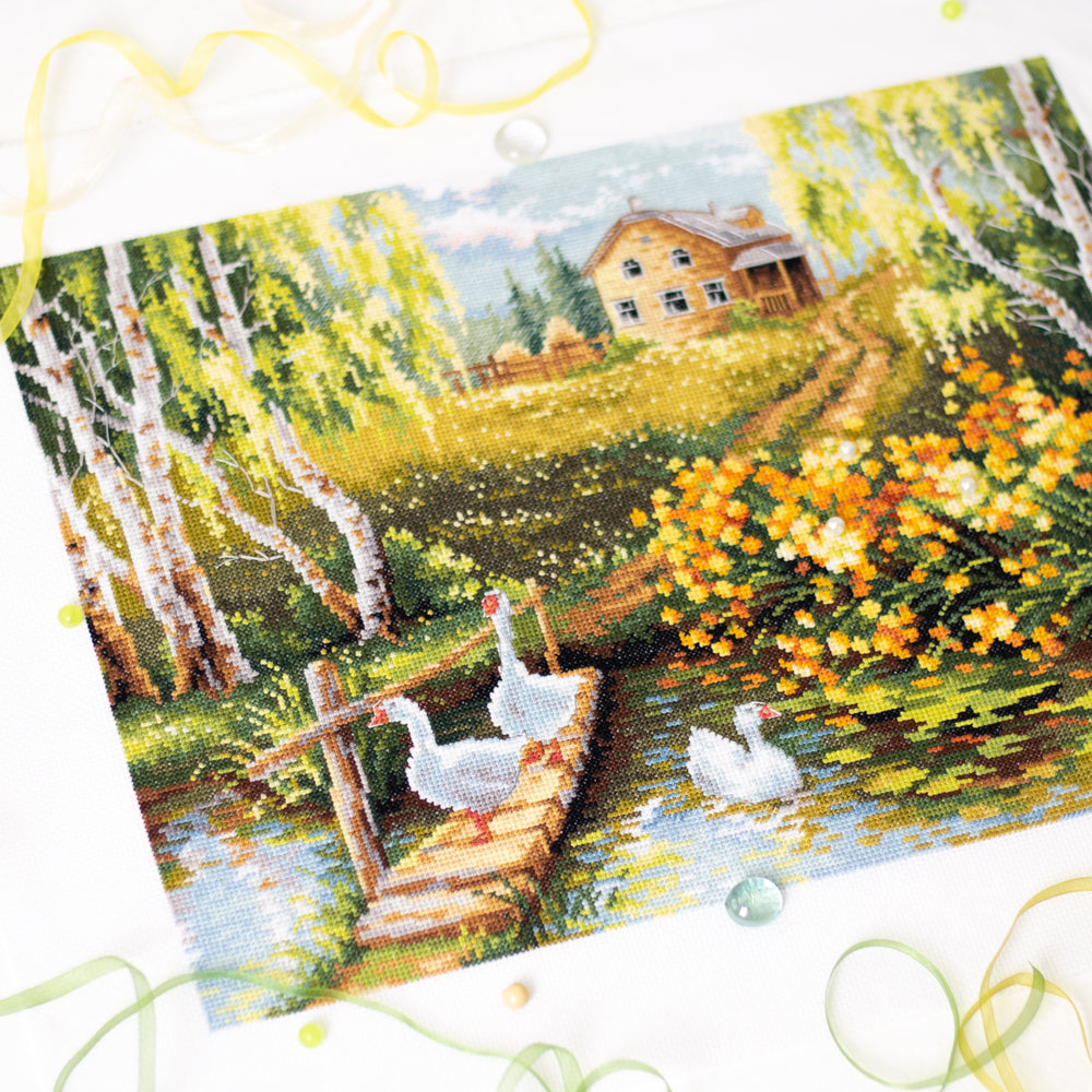 Magic Needle Cross Stitch Kit - La Charca del Pueblo, 250-331