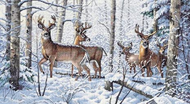 Waldwinter – 35130 Maße – Kreuzstichset