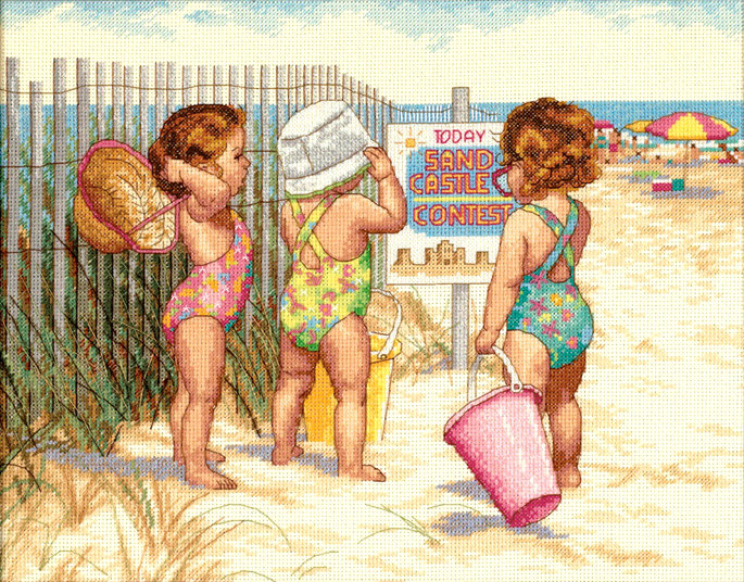 Mädchen am Strand – 35216 Dimensions – Kreuzstichset