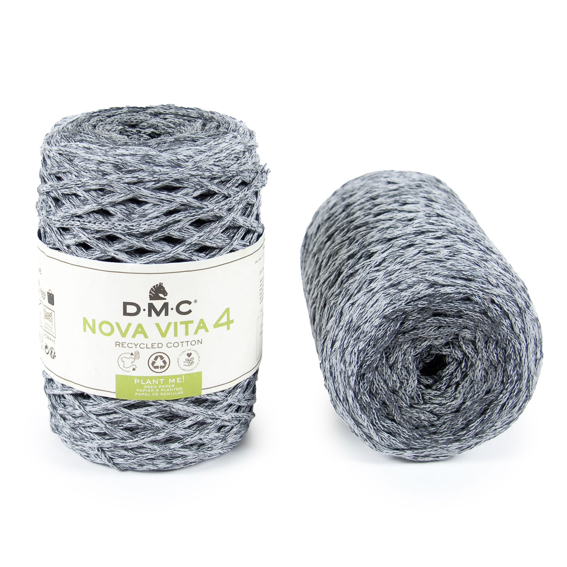 DMC Nova Vita 4 Multicolor - Hilo de Algodón Reciclado para Tejer y Macramé
