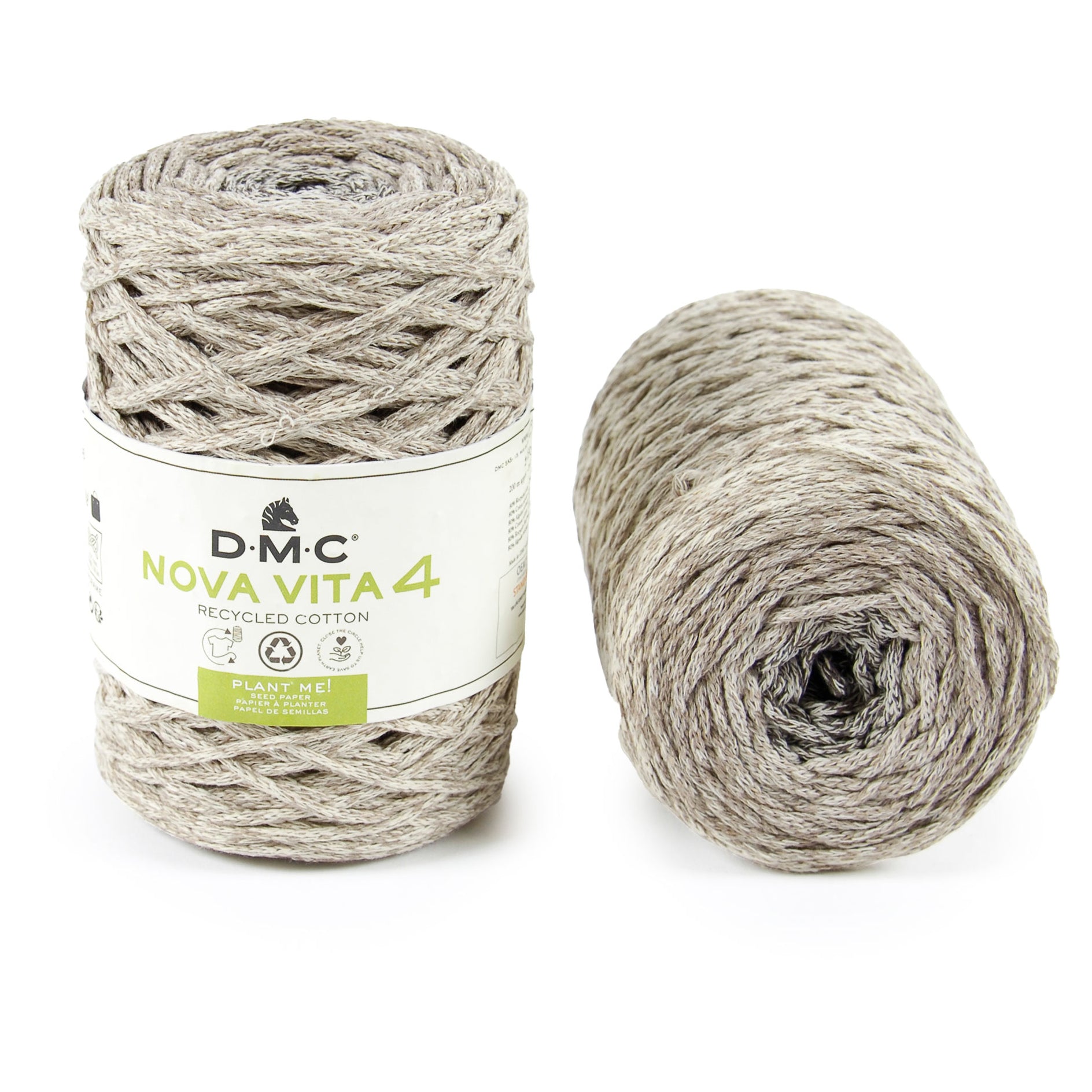 DMC Nova Vita 4 Multicolor - Hilo de Algodón Reciclado para Tejer y Macramé