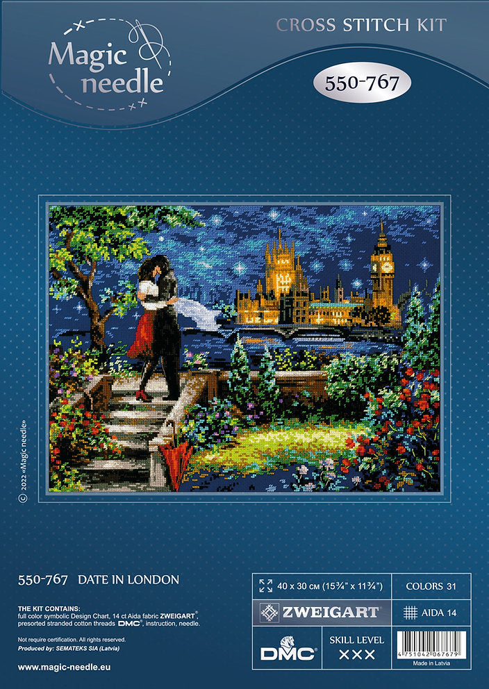 Date In London. Kit de Punto de Cruz Magic Needle 550-767