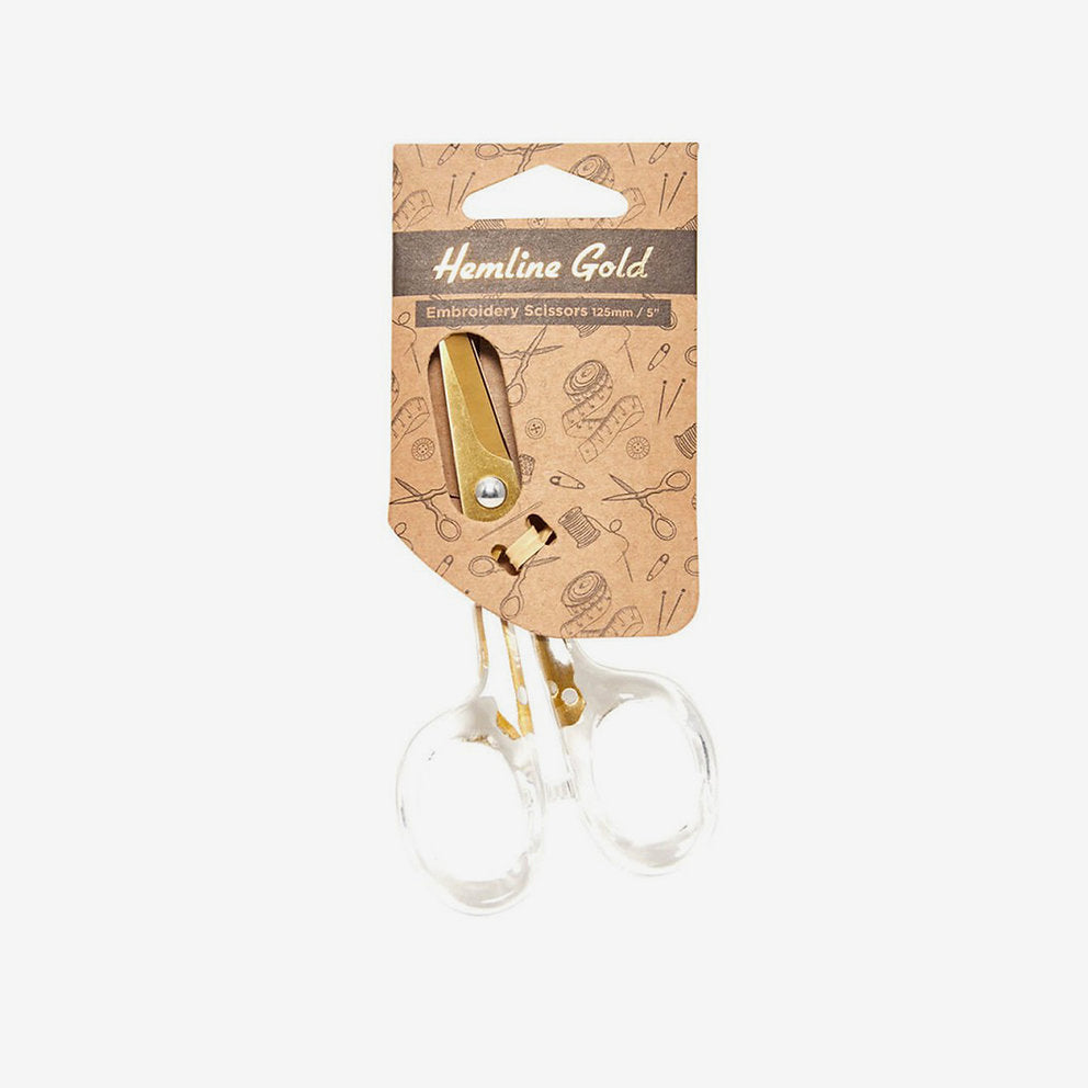 Stickschere 12,5 cm Saum Gold