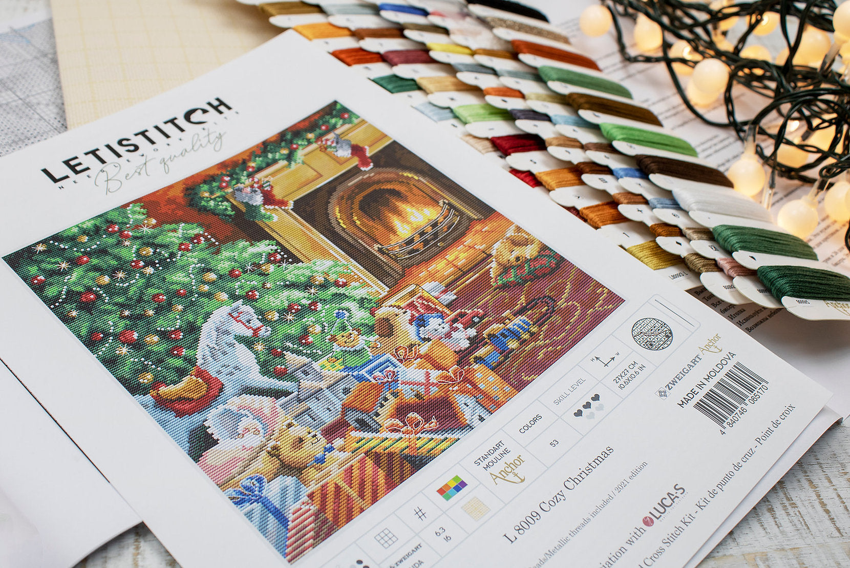 Kreuzstich-Kit. L8009 Gemütliche Weihnachten - LETISTITCH