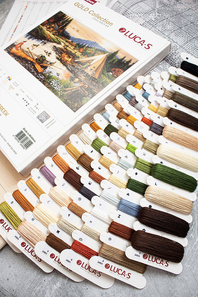 Kit de Punto de Cruz del Arroyo de Oro - Luca-S B2409