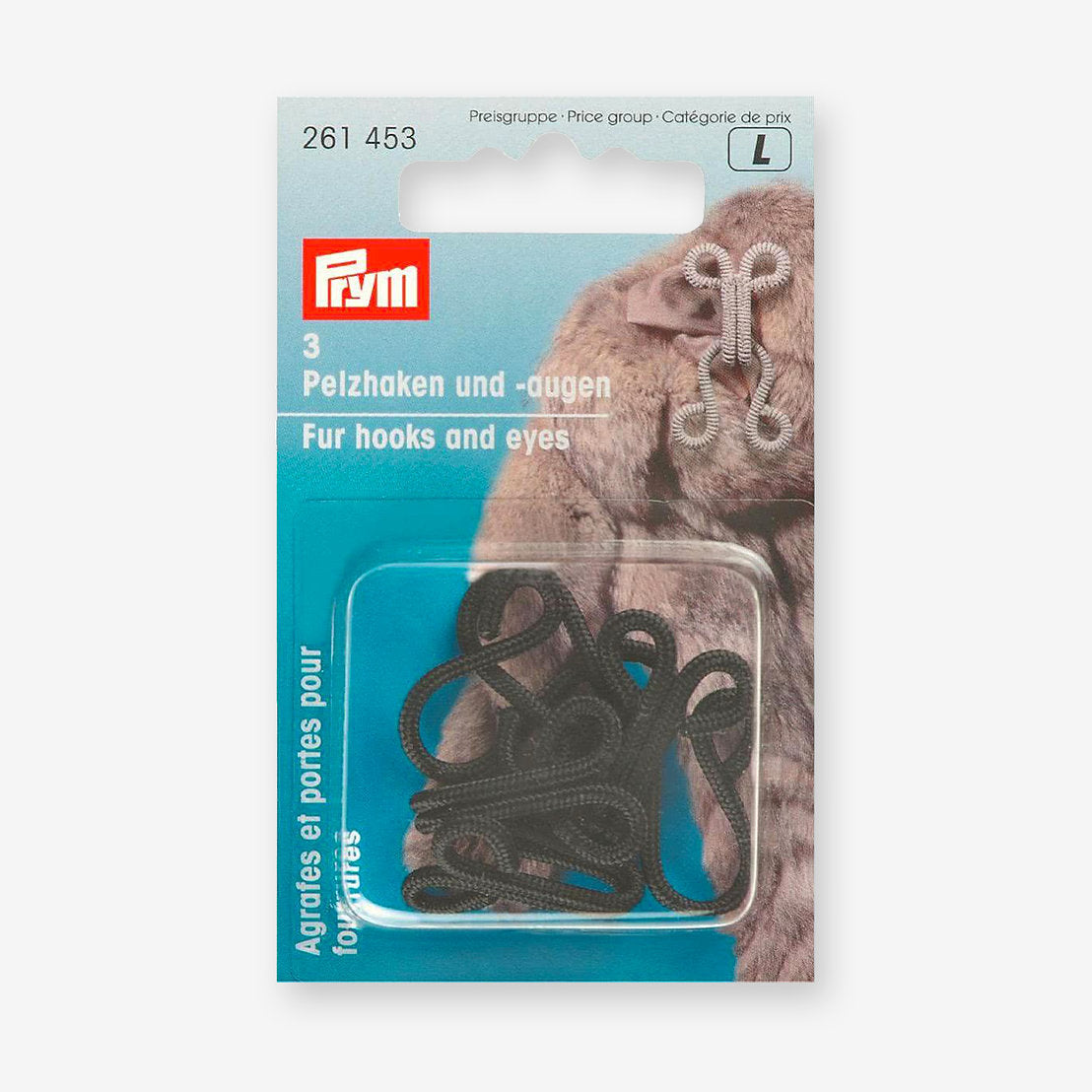 Corchetes para Abrigos de Pieles de Hierro con Protección contra el Óxido de Prym 261453 en Color Negro