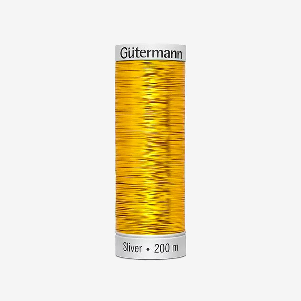 8007 Gütermann SLIVER-Garn mit Silber-Metallic-Effekt 200 m zum Sticken und Nähen