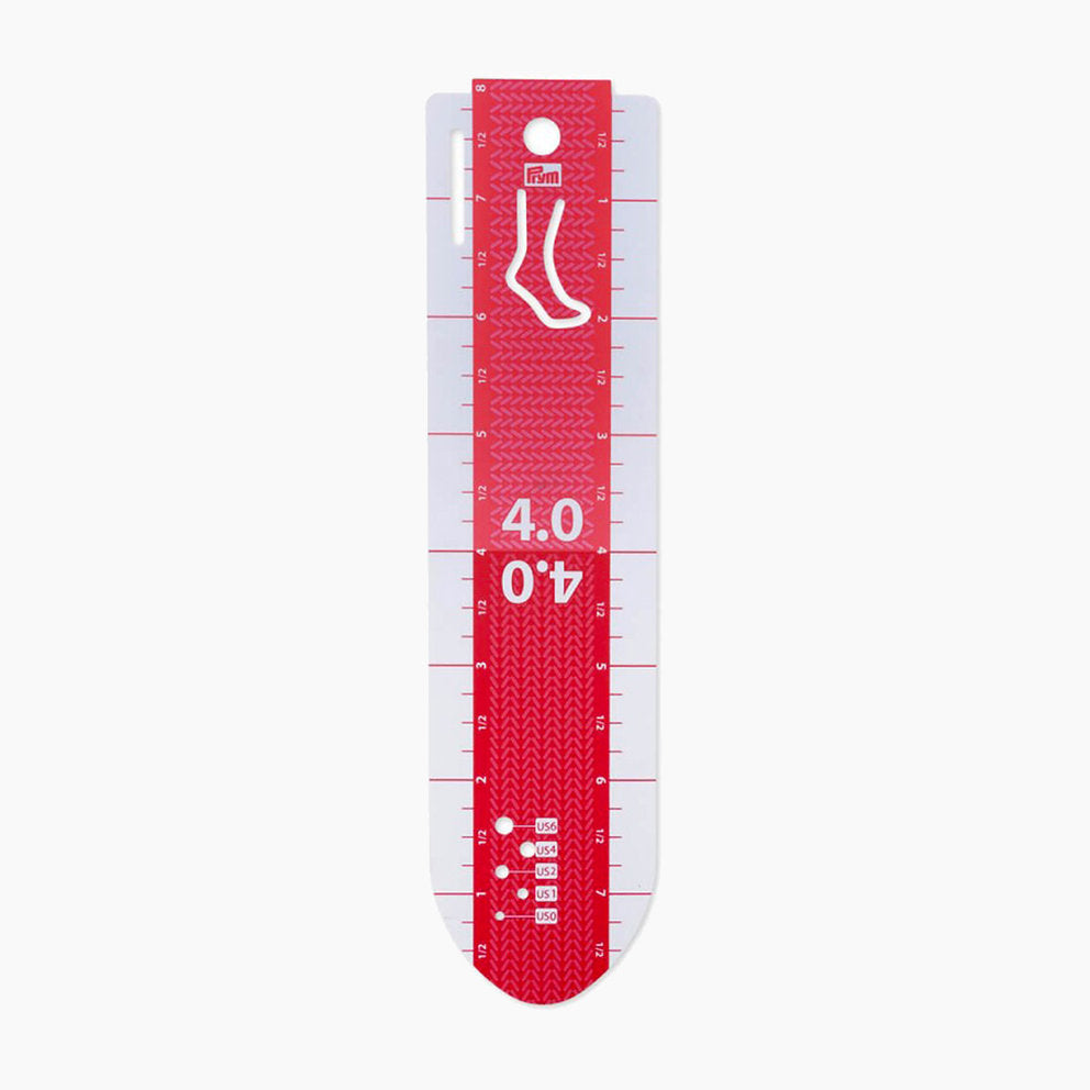 Ruler 20 cm for Knitting Socks by Prym 610738 - Essential accessory to knit with ease and precision