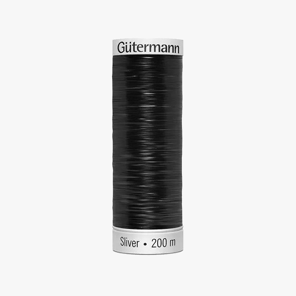 8051 Gütermann SLIVER-Garn mit Silber-Metallic-Effekt 200 m zum Sticken und Nähen