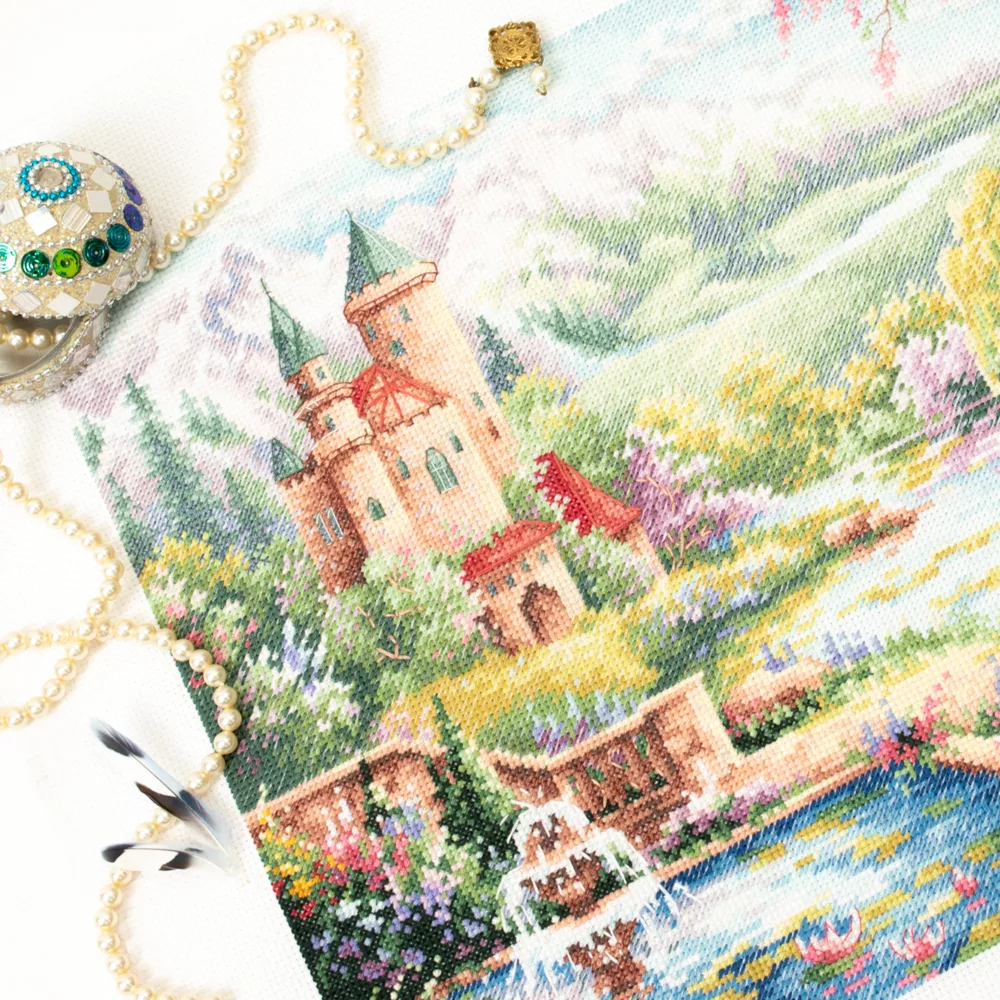 Kreuzstich-Kit. 550-763 Königlicher Garten. Magische Nadel