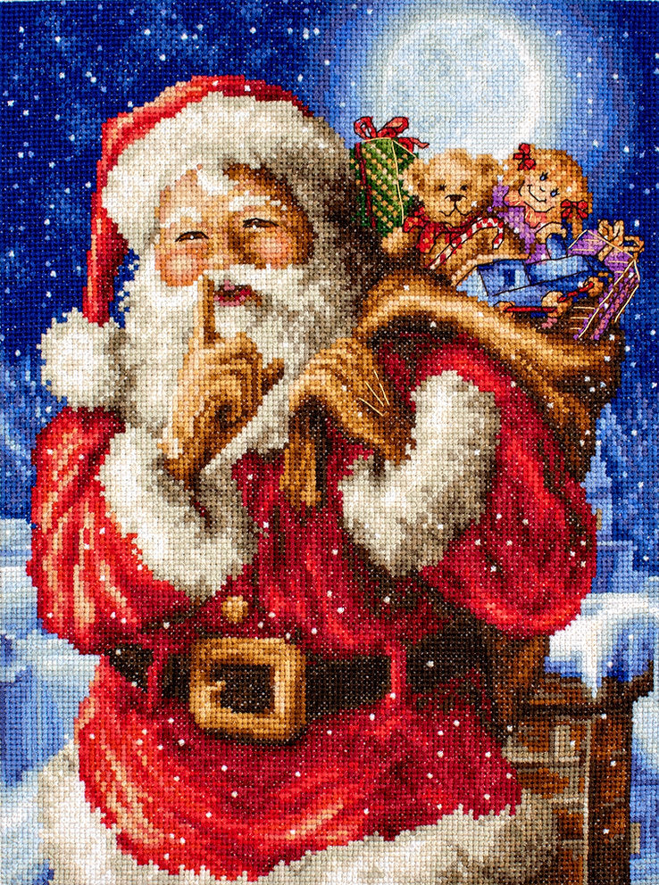 Kreuzstich-Kit. L8000 Das Geheimnis des Weihnachtsmanns - LETISTITCH