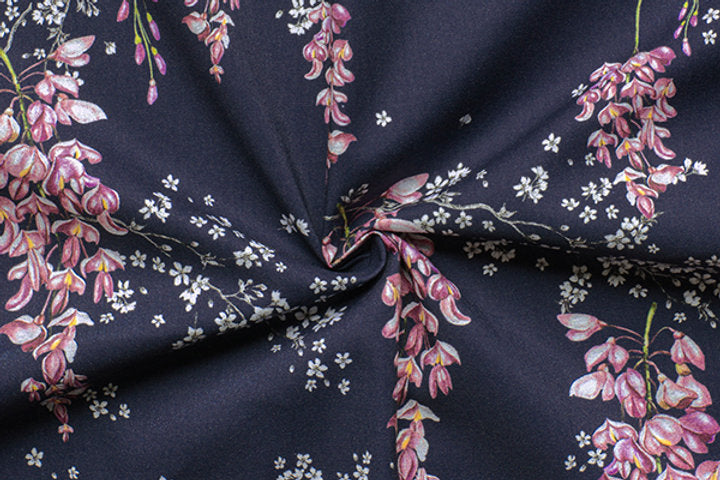 Gütermann Most Beautiful Cotton Fabric with Elegant Floral Motifs 647008/537