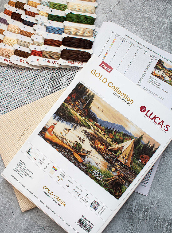 Kit de Punto de Cruz del Arroyo de Oro - Luca-S B2409