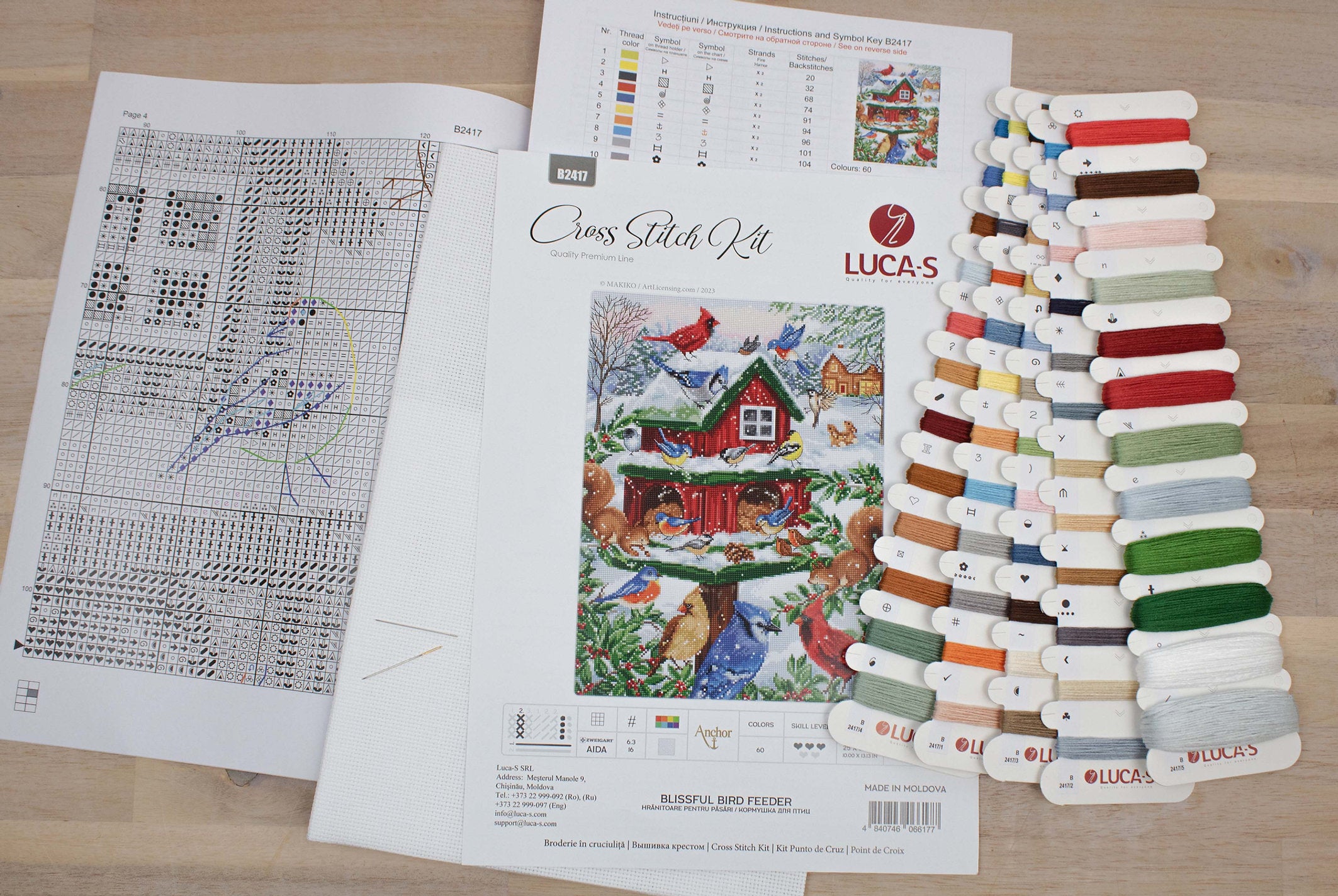 Kit de Punto de Cruz - Blissful Bird Feeder - B2417 Luca-S