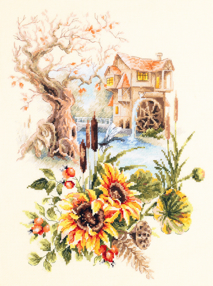 Kit de Punto de Cruz. Old Watermill - Magic Needle 210-208