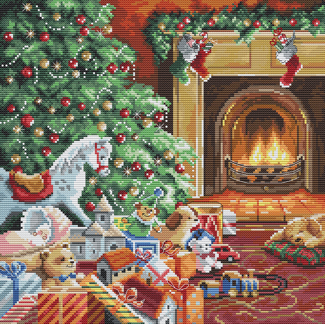 Kreuzstich-Kit. L8009 Gemütliche Weihnachten - LETISTITCH