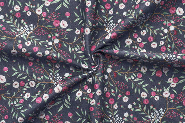 Gütermann Most Beautiful Cotton Fabric with Elegant Floral Motifs 647006/93
