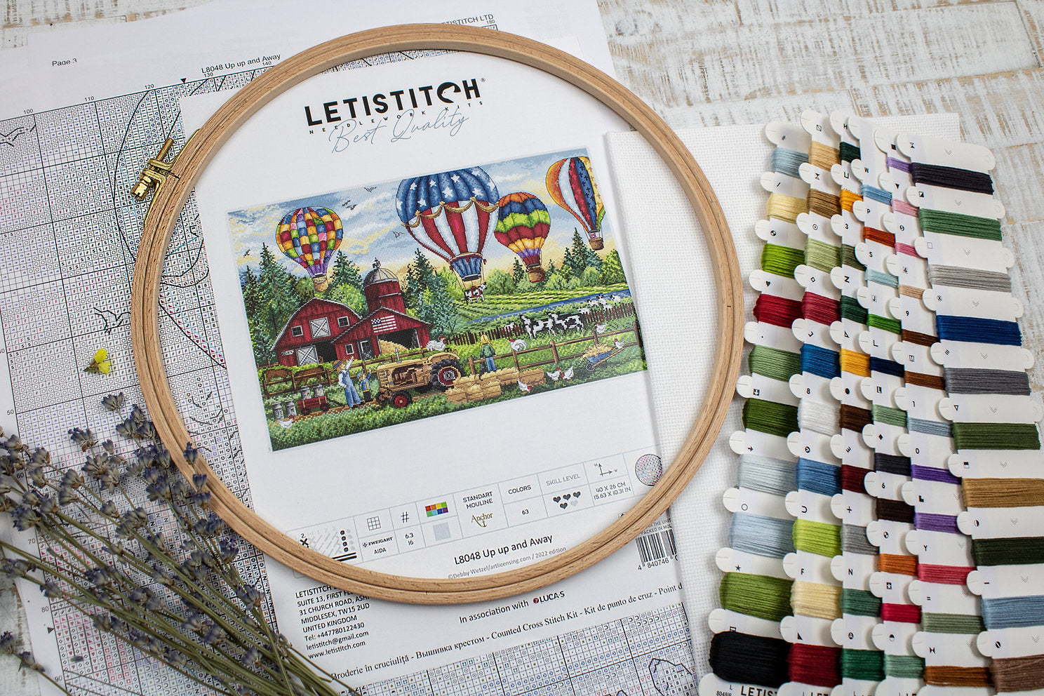 Arriba, arriba y lejos - L8048 LETISTITCH - Kit de Punto de Cruz de Granja Americana