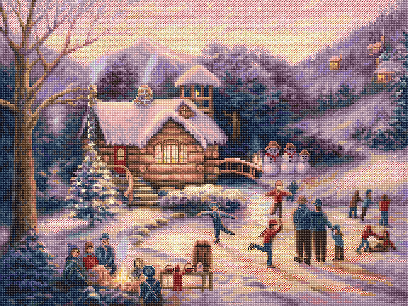 Kreuzstich-Kit. SKATEN IN DIE NACHT - LETISTITCH LETI 967