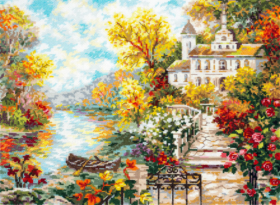 Cross Stitch Kit. House by the River - Magic Needle 210-750