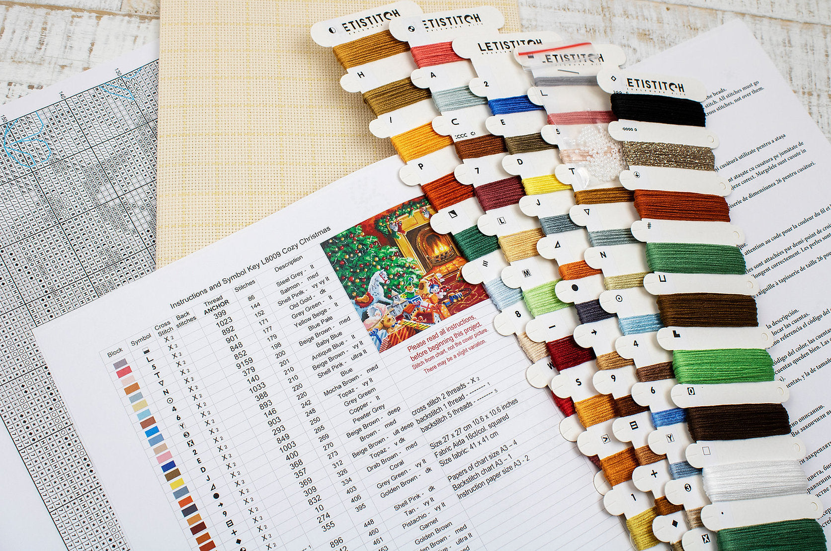 Kreuzstich-Kit. L8009 Gemütliche Weihnachten - LETISTITCH